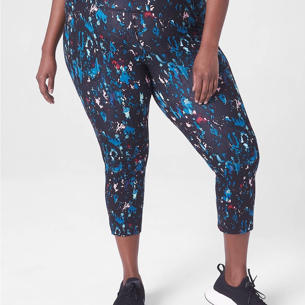 Lane Bryant Abstract Print Cropped Leggings